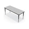 Activity Table - 24''X60'' Rectangle - Gray Nebula Top Surface - Black Edgeband - BALT