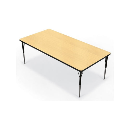 Activity Table - 36''X72'' Rectangle - Fusion Maple Top Surface - Black Edgeband - BALT