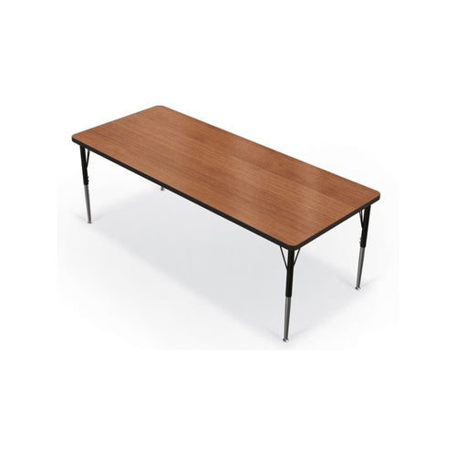 Activity Table - 30''X72'' Rectangle - Amber Cherry Top Surface - Black Edgeband - BALT