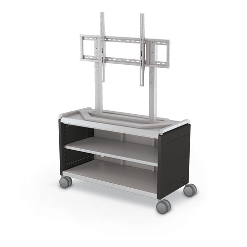 Compass Cabinet - Maxi H1 -Shelves / Casters / TV Mount - Black - Moore