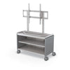 Compass Cabinet - Maxi H1 -Shelves / Casters / TV Mount - Cool Grey - Moore