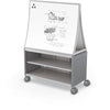 Compass Cabinet - Maxi H1 -Shelves / Casters / Ogee Board - Cool Grey - Moore