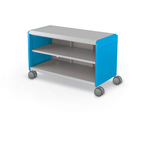 Compass Cabinet - Maxi H1 -Shelves / Casters - Blue - Moore