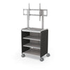 Compass Cabinet  - Midi H2 -Shelves / Casters / TV Mount -Black - Moore