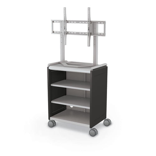 Compass Cabinet  - Midi H2 -Shelves / Casters / TV Mount -Black - Moore