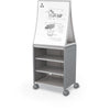Compass Cabinet  - Midi H2 -Shelves / Casters / Ogee Board - Cool Grey - Moore