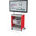 Compass Cabinet  - Midi H2 -Shelves / Casters / TV Mount - Red - Moore