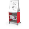 Compass Cabinet  - Midi H2 -Shelves / Casters / Ogee Board - Red - Moore