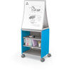 Compass Cabinet  - Midi H2 -Shelves / Casters / Ogee Board - Blue - Moore