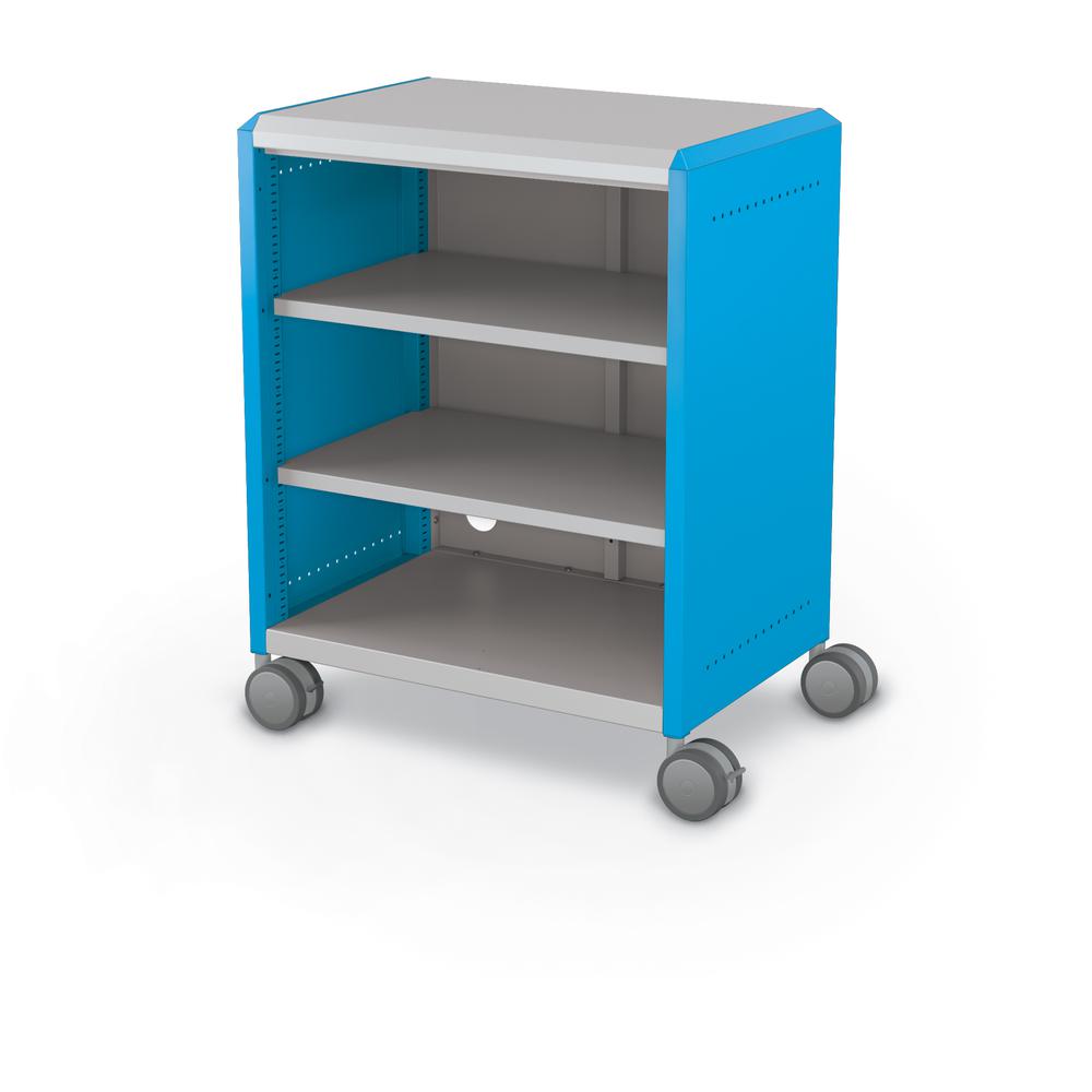 Compass Cabinet - Midi H2 -Shelves / Casters -Blue - Moore