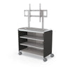 Compass Cabinet - Maxi H2 -Shelves / Casters / TV Mount - Black - Moore
