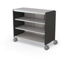 Compass Cabinet - Maxi H2 -Shelves / Casters - Black - Moore