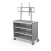 Compass Cabinet - Maxi H2 -Shelves / Casters / TV Mount - Cool Grey - Moore