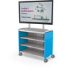 Compass Cabinet - Maxi H2 -Shelves / Casters / TV Mount - Blue - Moore