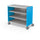 Compass Cabinet - Maxi H2 -Shelves / Casters - Blue - Moore
