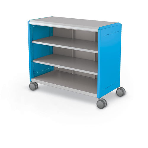 Compass Cabinet - Maxi H2 -Shelves / Casters - Blue - Moore