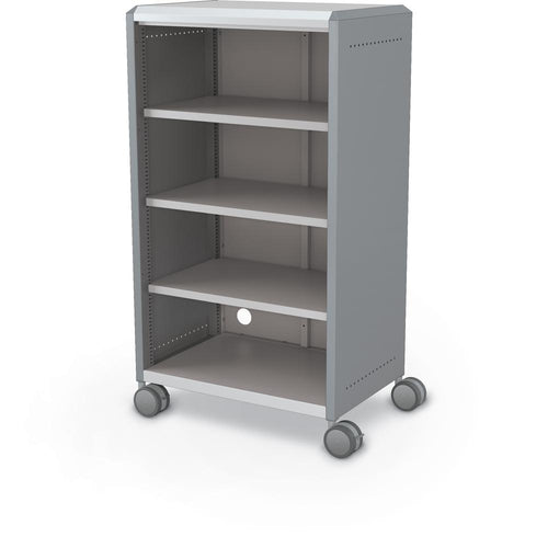 Compass Cabinet - Midi H3 -Shelves / Casters - Cool Grey - Moore