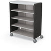Compass Cabinet - Maxi H3 -Shelves / Casters - Black - Moore