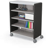 Compass Cabinet - Maxi H3 -Shelves / Casters - Black - Moore