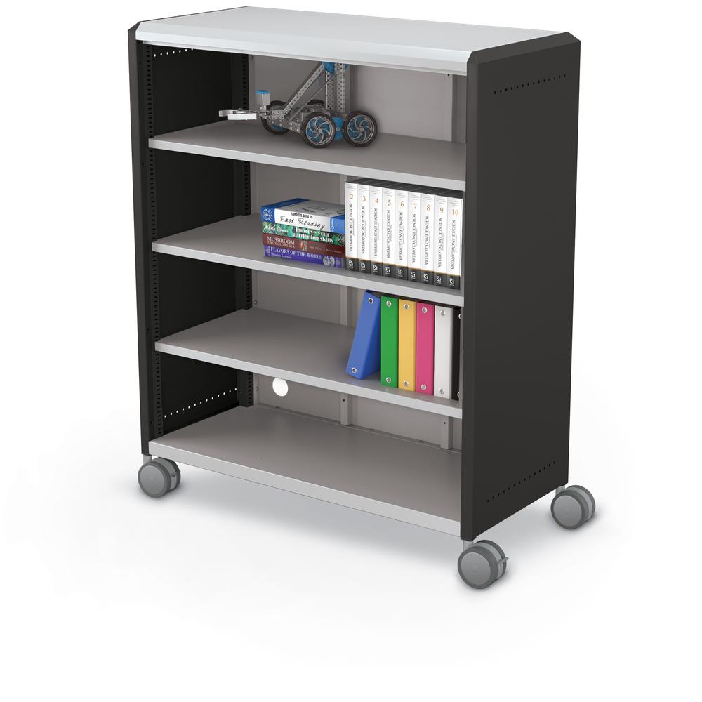 Compass Cabinet - Maxi H3 -Shelves / Casters - Black - Moore