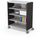 Compass Cabinet - Maxi H3 -Shelves / Casters - Black - Moore