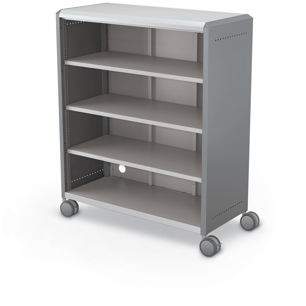 Compass Cabinet - Maxi H3 -Shelves / Casters - Cool Grey - Moore
