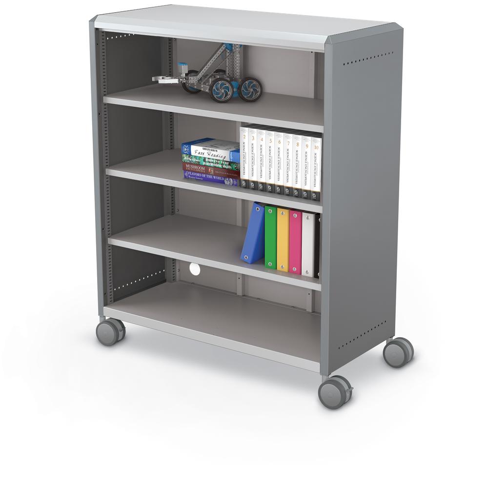 Compass Cabinet - Maxi H3 -Shelves / Casters - Cool Grey - Moore