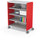 Compass Cabinet - Maxi H3 -Shelves / Casters - Red - Moore