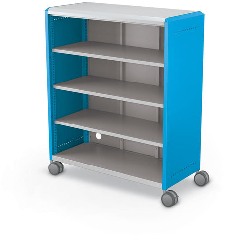 Compass Cabinet - Maxi H3 -Shelves / Casters - Blue - Moore