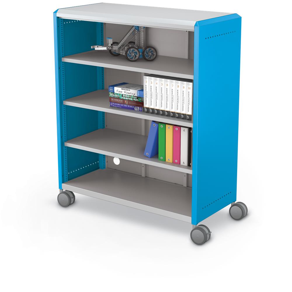 Compass Cabinet - Maxi H3 -Shelves / Casters - Blue - Moore