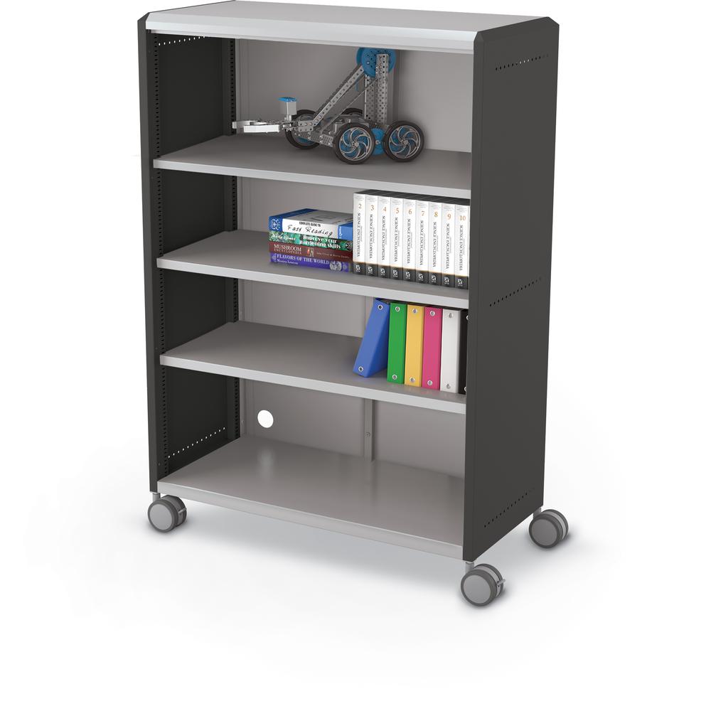Compass Cabinet - Grande -Shelves / Casters -Black - Moore