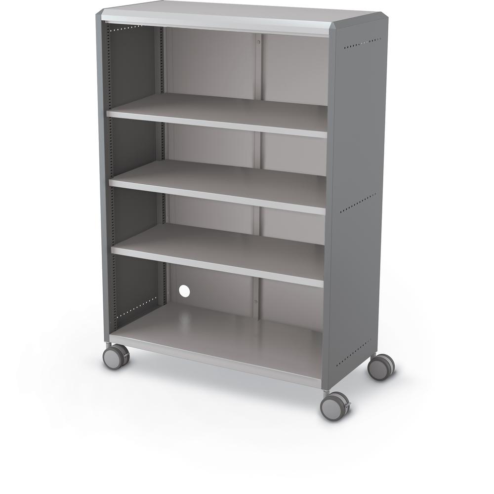 Compass Cabinet - Grande -Shelves / Casters - Cool Grey - Moore