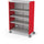 Compass Cabinet - Grande -Shelves / Casters - Red - Moore