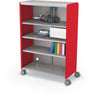 Compass Cabinet - Grande -Shelves / Casters - Red - Moore