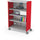 Compass Cabinet - Grande -Shelves / Casters - Red - Moore