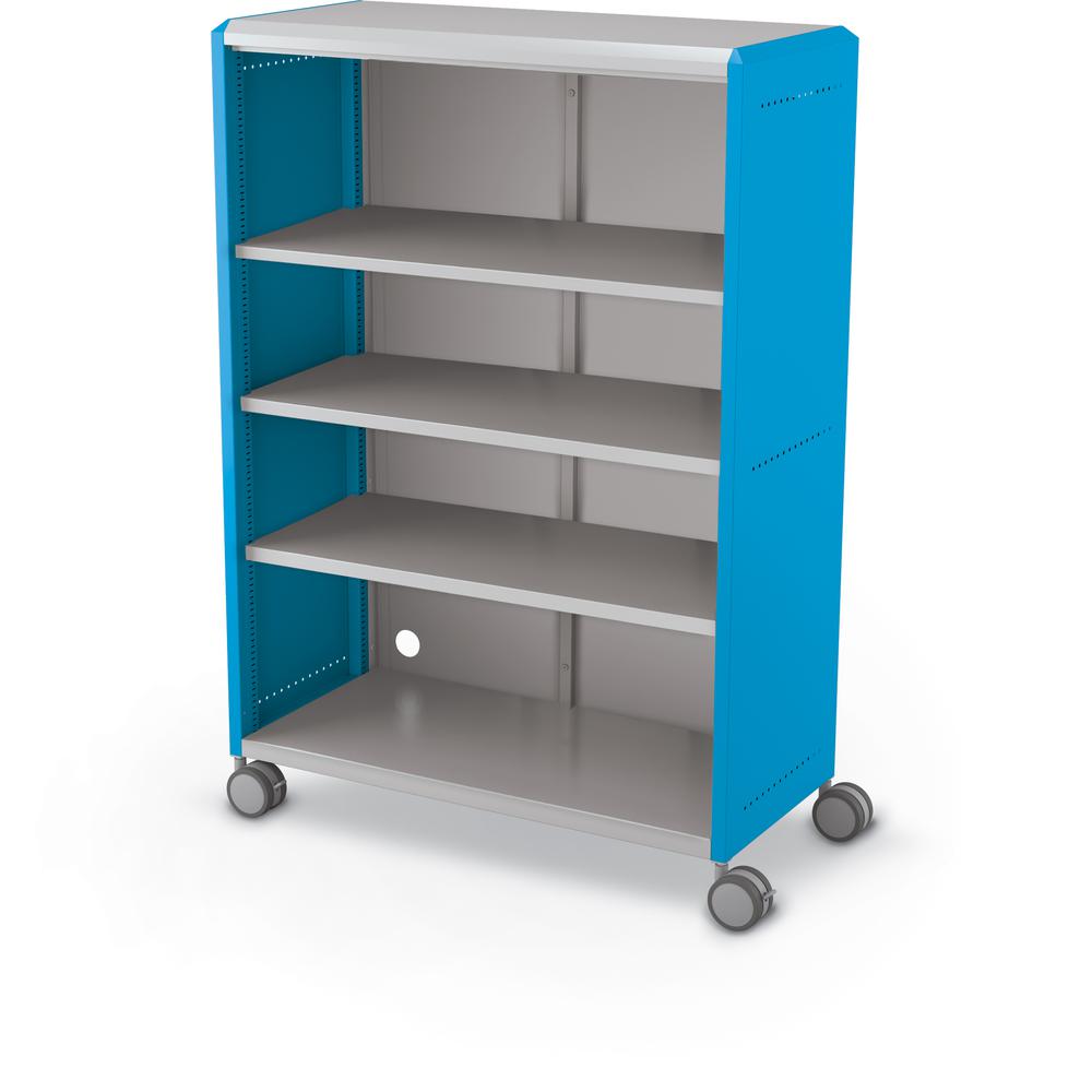 Compass Cabinet - Grande -Shelves / Casters - Blue - Moore