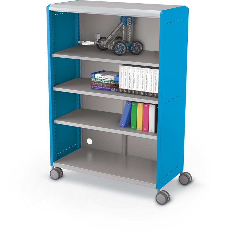 Compass Cabinet - Grande -Shelves / Casters - Blue - Moore