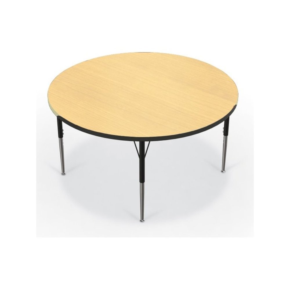 Activity Table - 48'' Round - Fusion Maple Top Surface - Black Edgeband - BALT