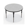 Activity Table - 36'' Round - Gray Nebula Top Surface - Black Edgeband - BALT