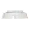 35W Flush Mount, MW Finish with Clear Glass - Dainolite