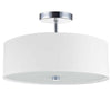 3LT Incandescent Semi-Flush PC, White Shade - Dainolite