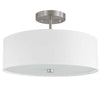 3LT Incandescent Semi-Flush SC, White Shade - Dainolite