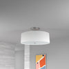3LT Incandescent Semi-Flush SC, White Shade - Dainolite