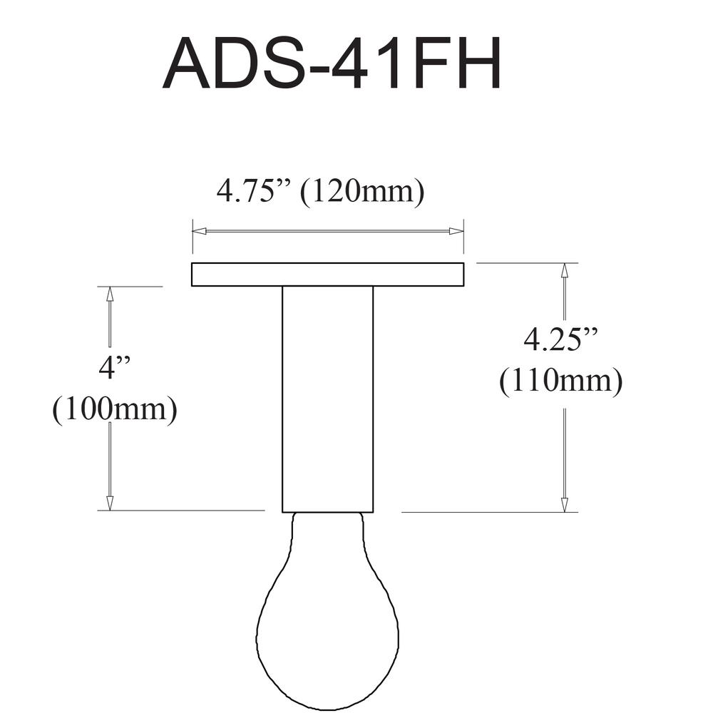 1LT Incandescent Flush Mount,  AGB - Dainolite