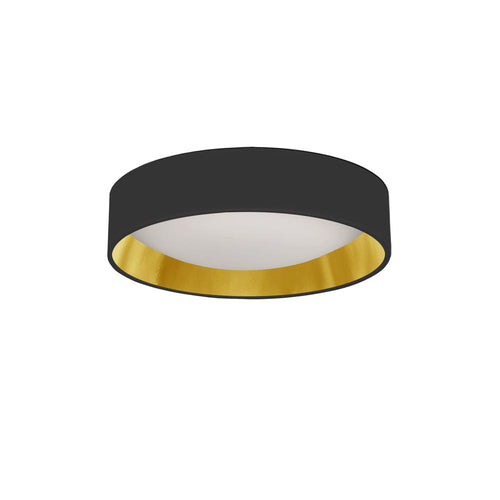11'' Flush Mount, BK/GLD shade - Dainolite