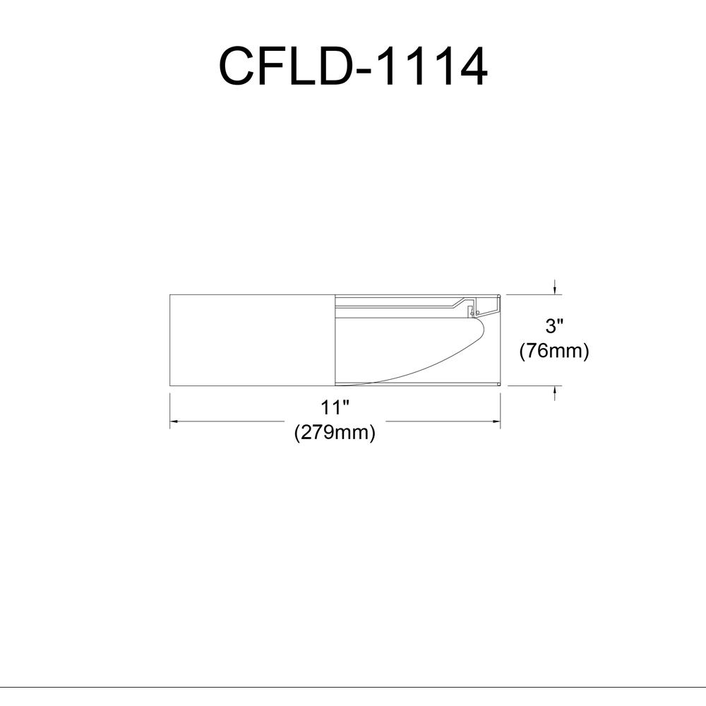 11'' Flush Mount, BK/GLD shade - Dainolite