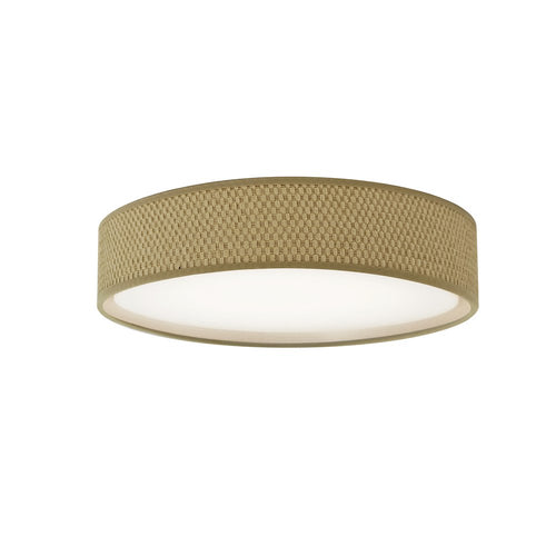 LED Flush Mount, Satin Chrome Finish, Natural Shade - Dainolite