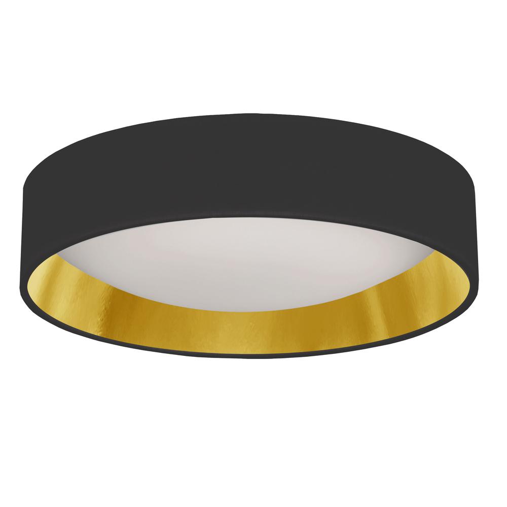 15'' Flush Mount, BK/GLD shade - Dainolite