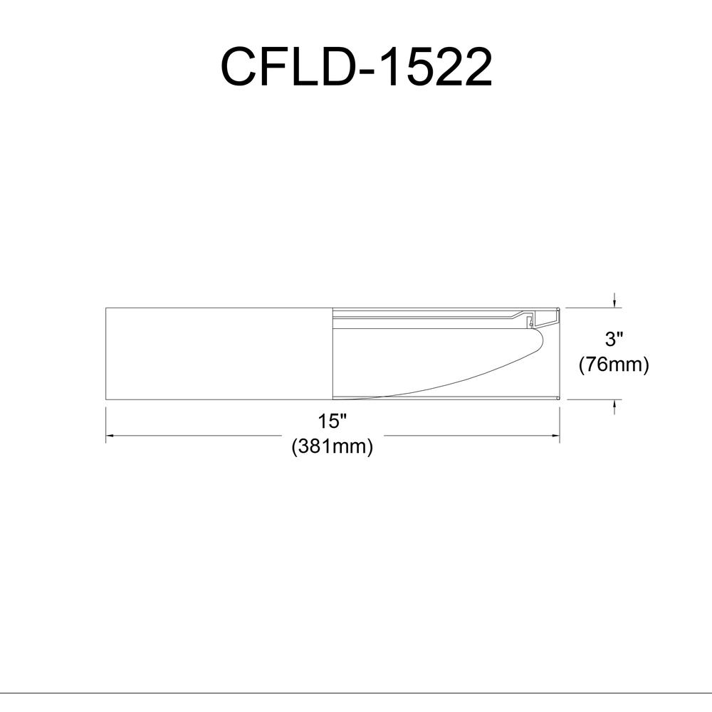 15'' Flush Mount, Black Shade - Dainolite