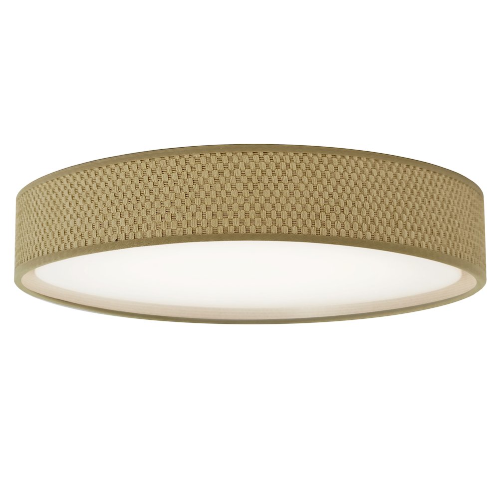 LED Flush Mount, Satin Chrome Finish, Natural Shade - Dainolite